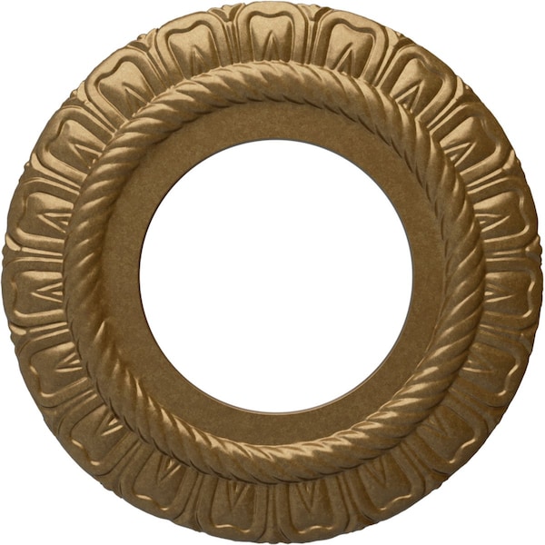 Ekena Millwork Claremont Ceiling Medallion (Fits Canopies up to 5 5/8"), 9"OD x 4 1/2"ID x 1/2"P, Pale Gold CM09CLPAS - main
